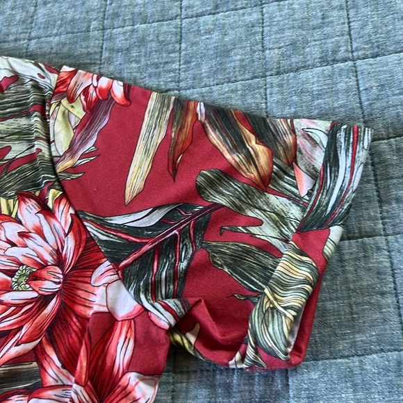 Tropical Floral Lightweight Flowy Vacation Resort Maxi Dress | XL 14 - Picture 5 of 12